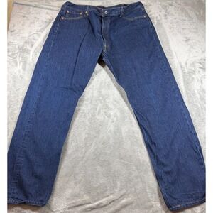 Vtg Levi's 501 Button Fly Jeans‎ Made in Mexico W44 L33 Dark Wash 2002